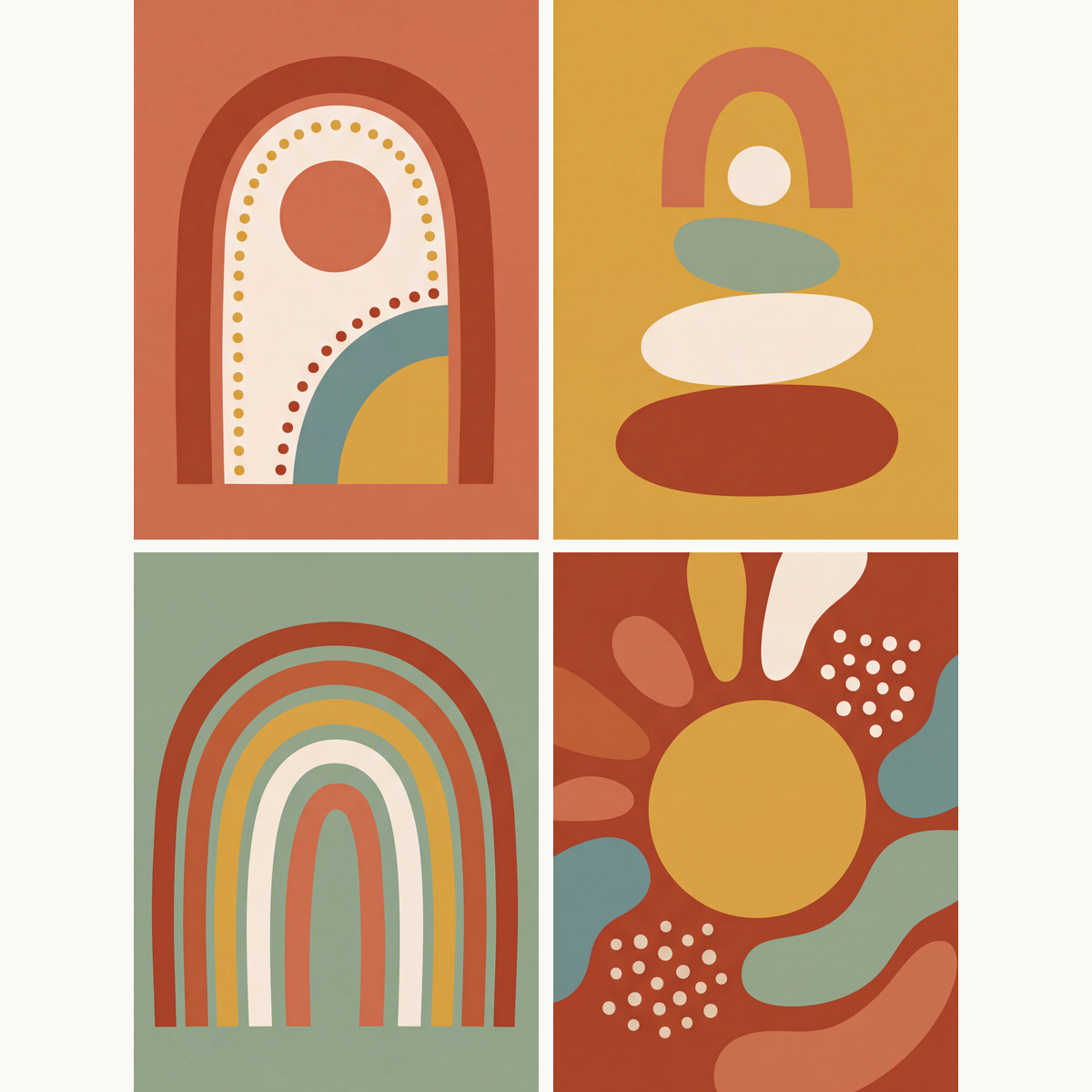 Mid Century Forms - Number Artist Paint by Numbers Kits