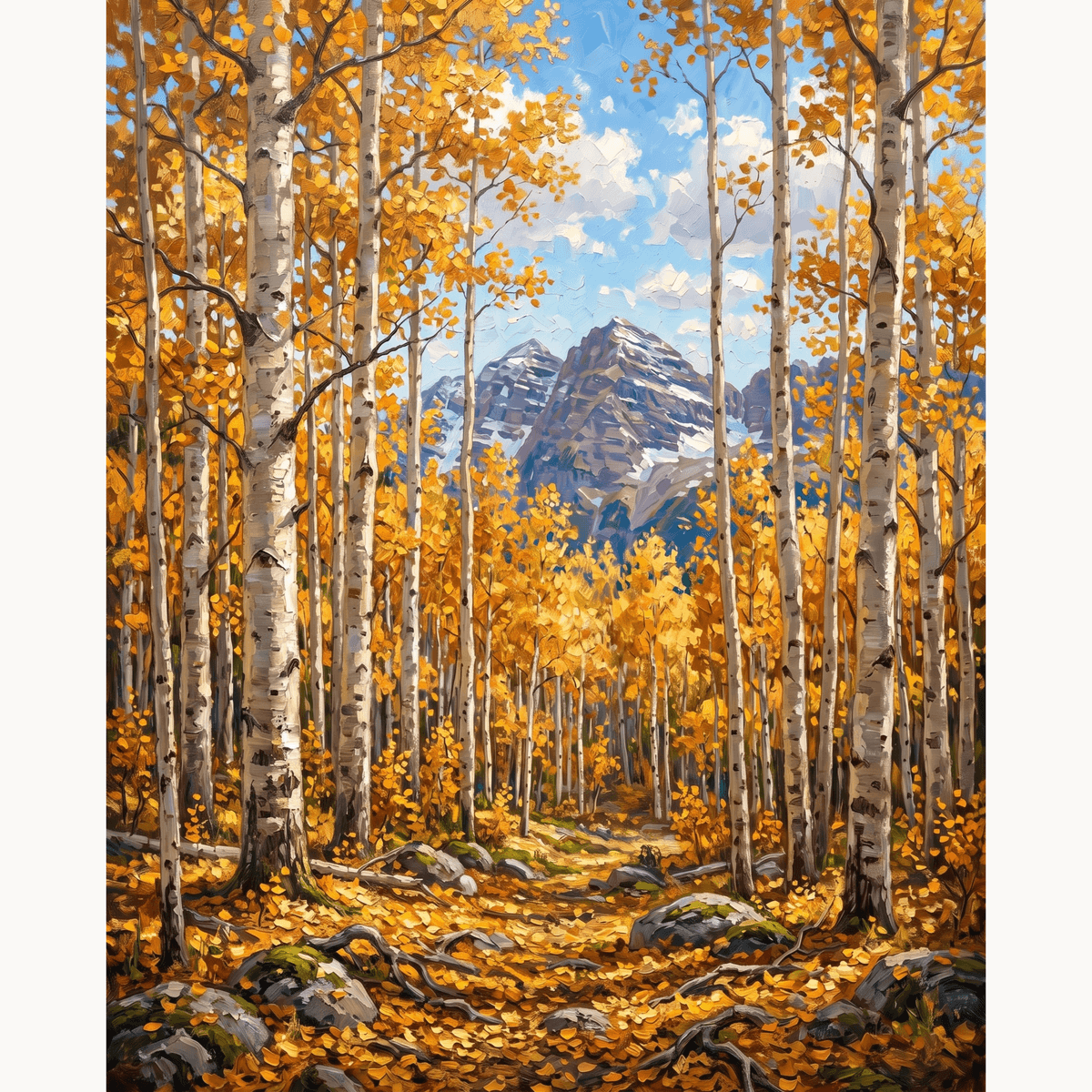 Golden Aspens - Number Artist Paint by Numbers Kits