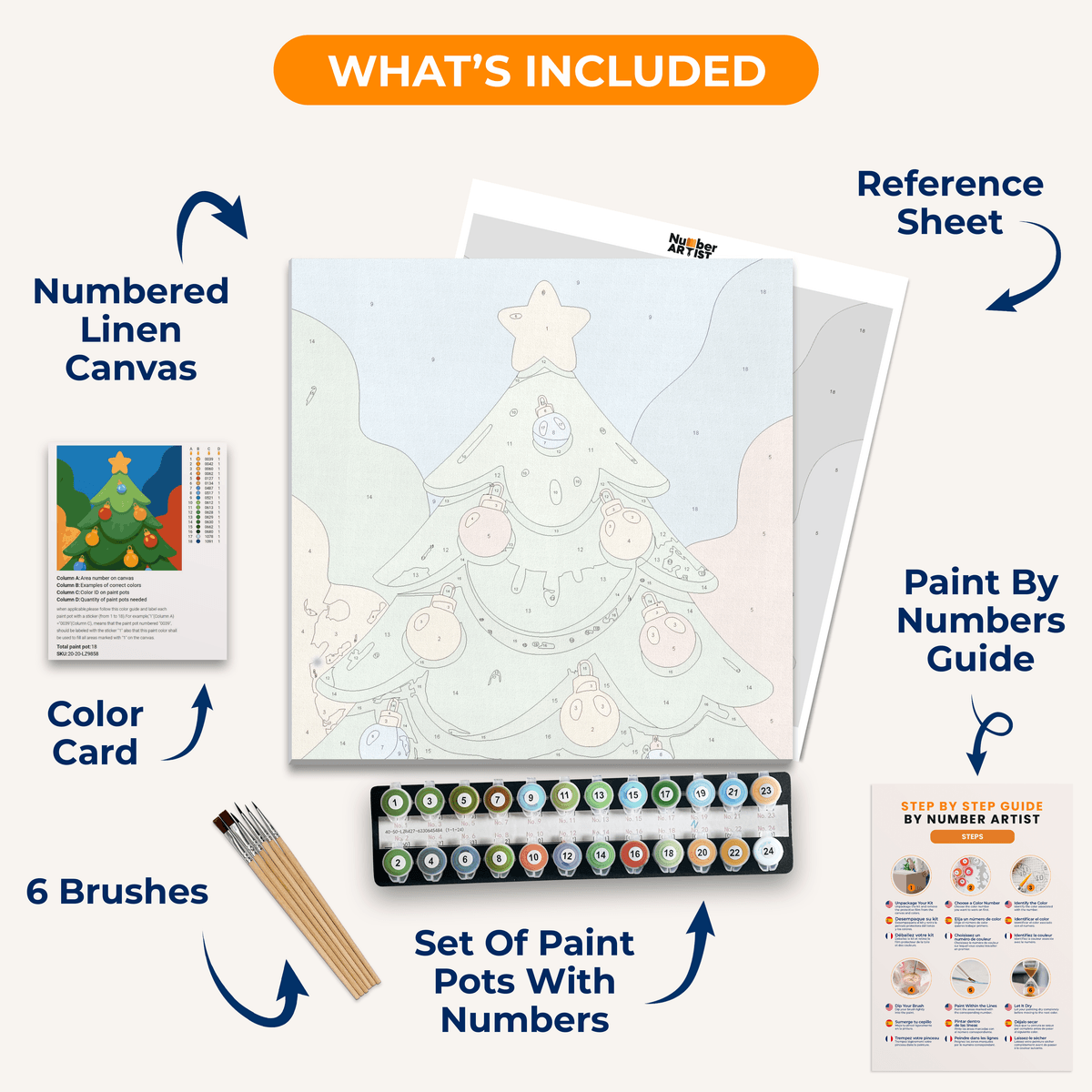 Colorful Christmas - Number Artist Paint by Numbers Kits