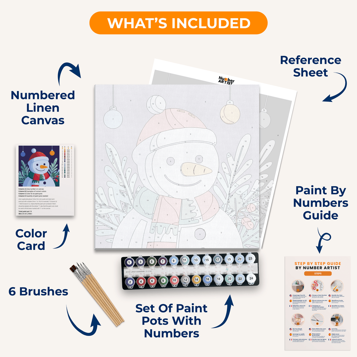 Festive Smile - Number Artist Paint by Numbers Kits