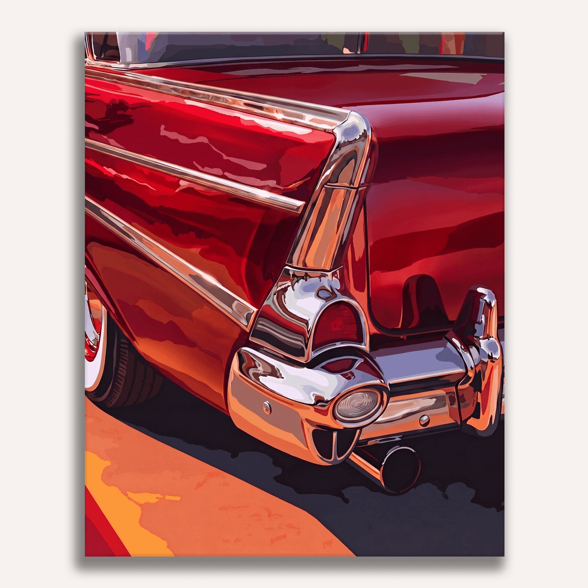 Candy Red Classic - Number Artist Paint by Numbers Kits