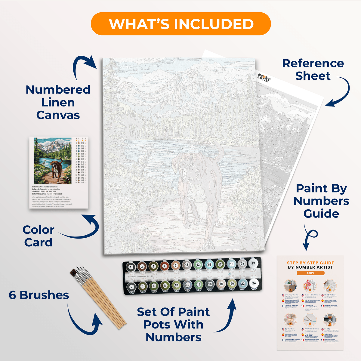 Lakeside Walk - Number Artist Paint by Numbers Kits