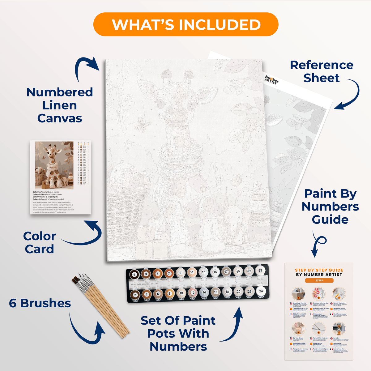 Giraffe's Childhood - Number Artist Paint by Numbers Kits