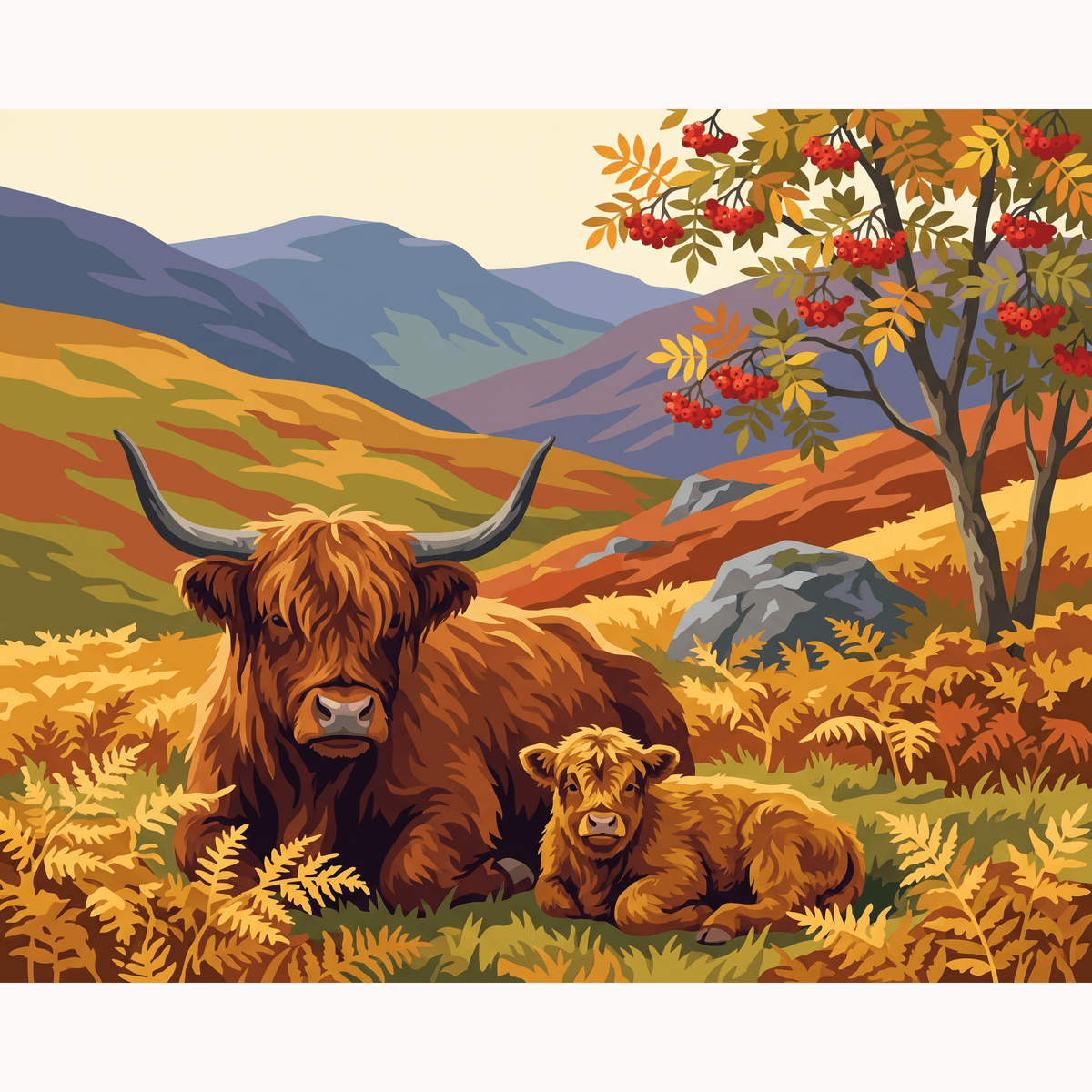 Bracken Hillside Rest - Number Artist Paint by Numbers Kits