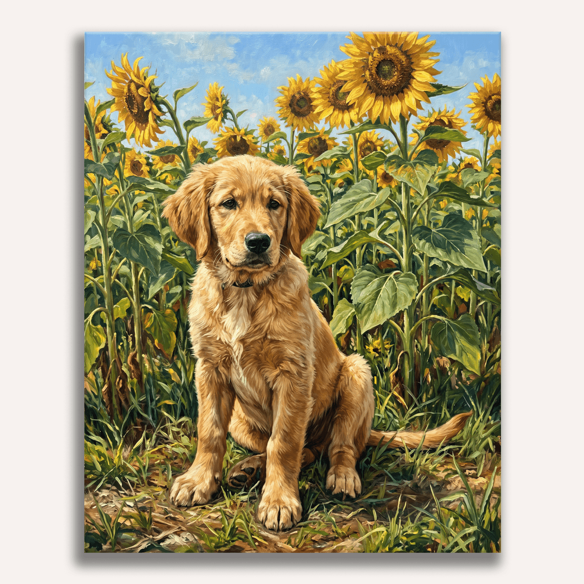 Sunny Puppy Joy - Number Artist Paint by Numbers Kits