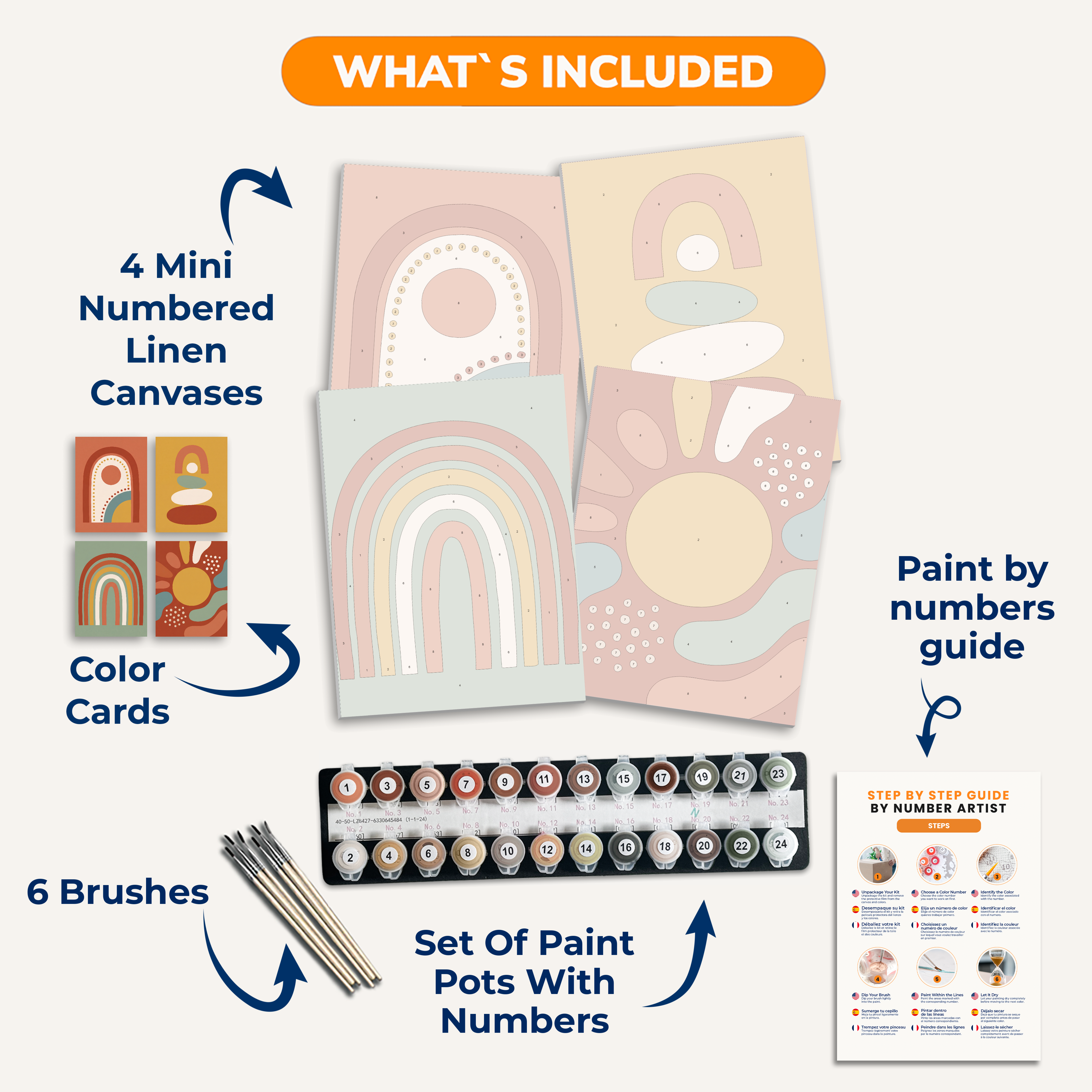 Mid Century Forms - Number Artist Paint by Numbers Kits