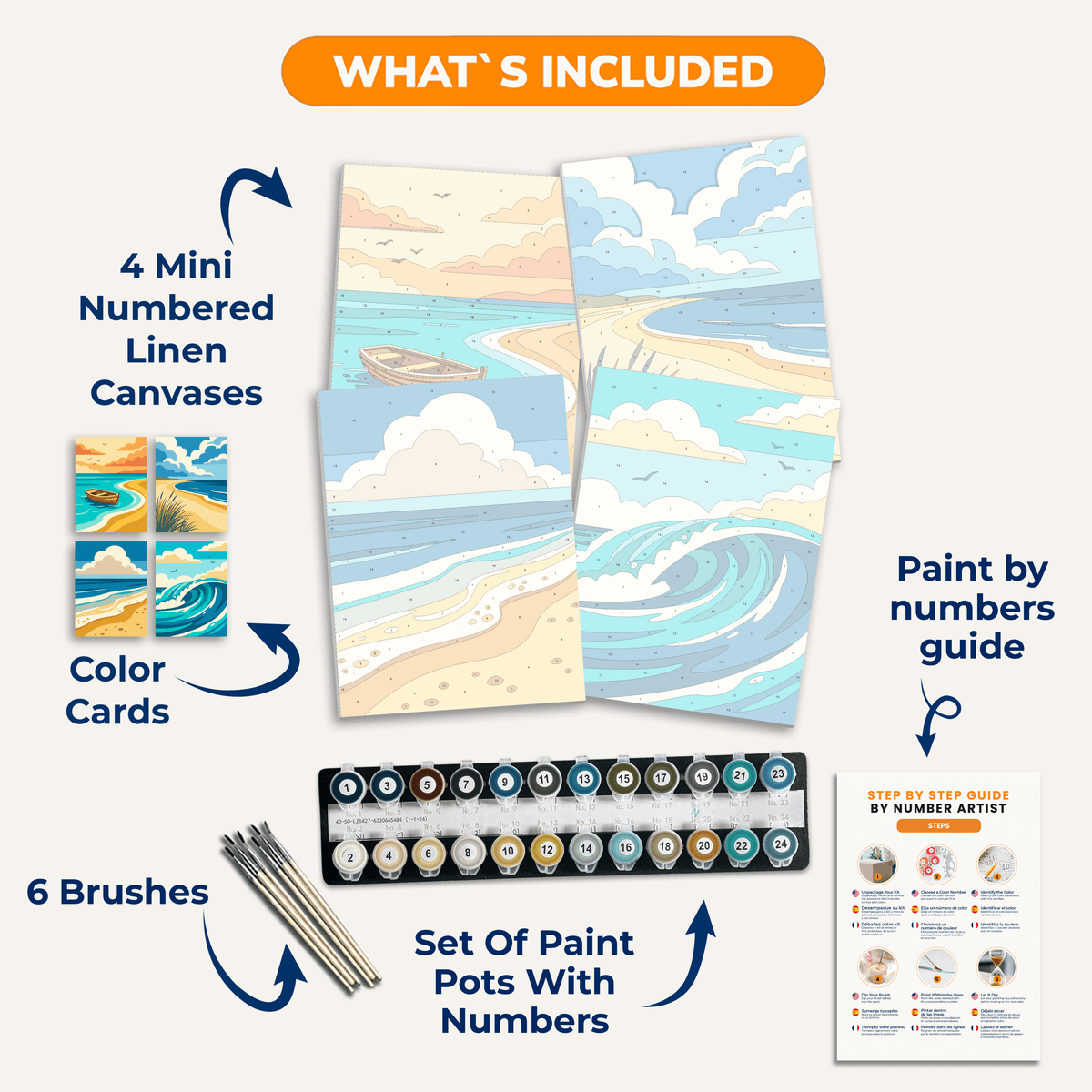 Ocean Tide - Number Artist Paint by Numbers Kits