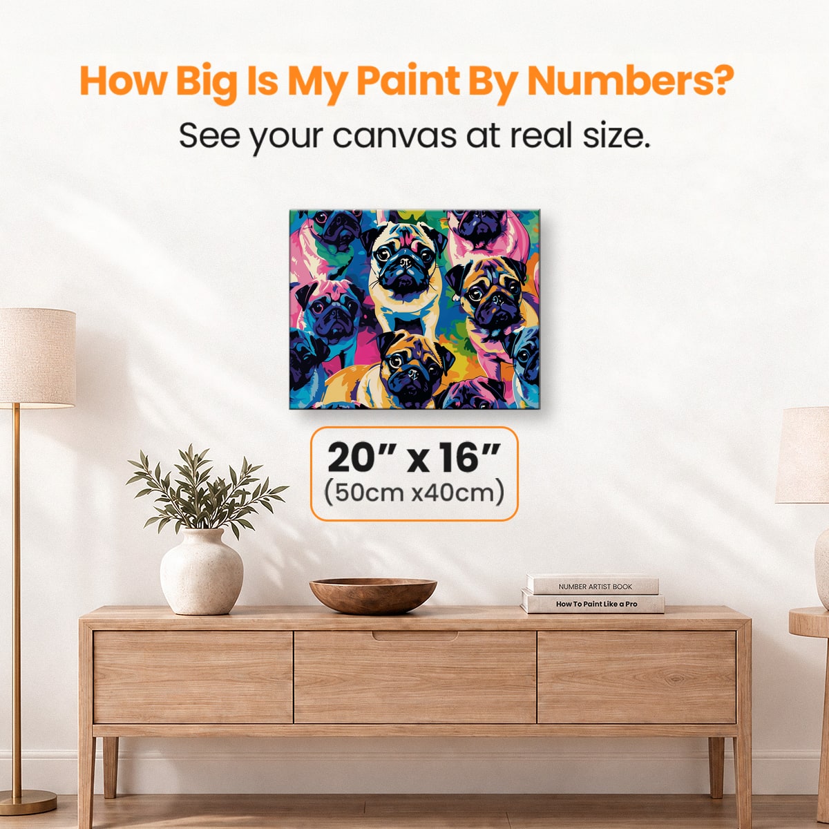 Pug Family - Number Artist Paint by Numbers Kits