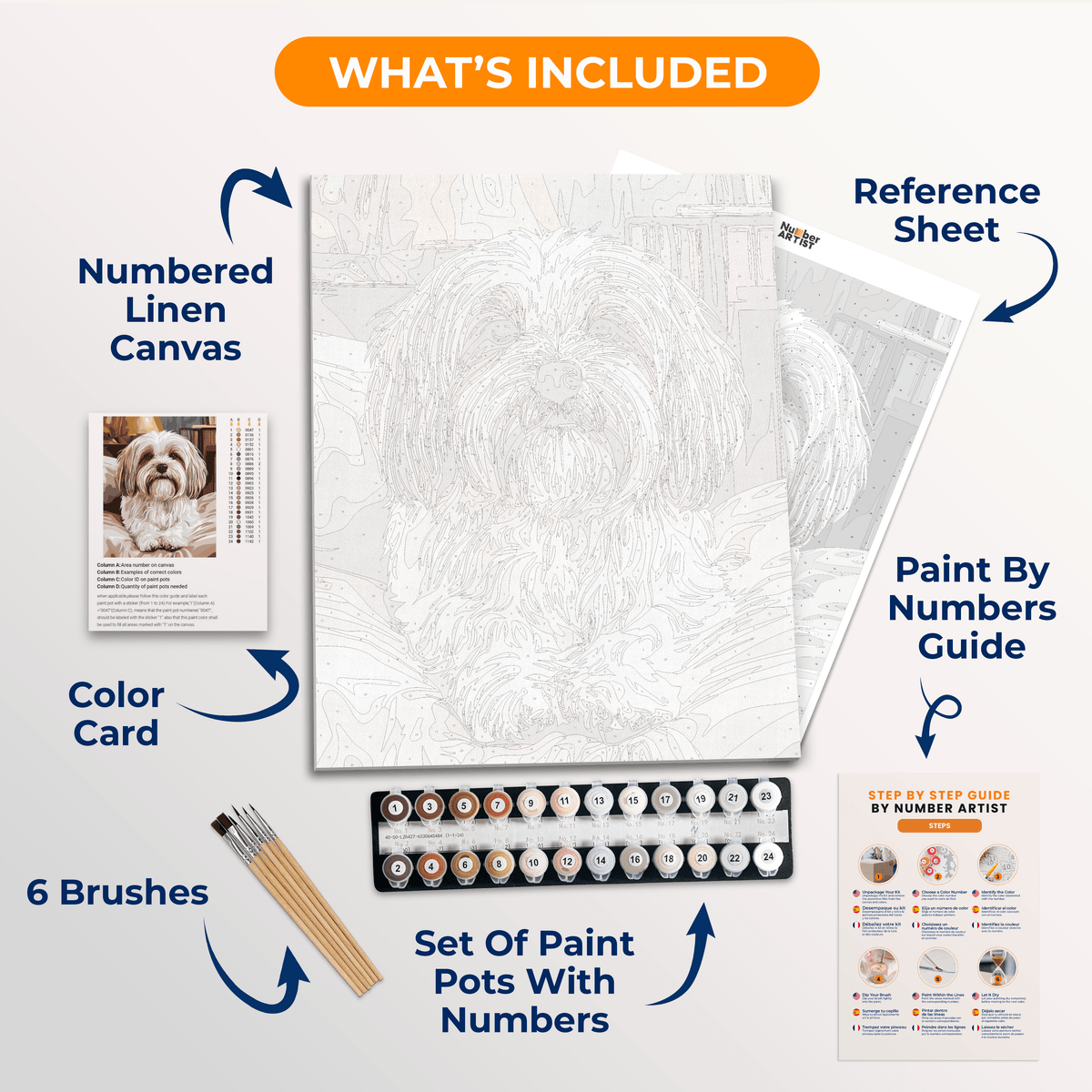 Havanese Dog - Number Artist Paint by Numbers Kits