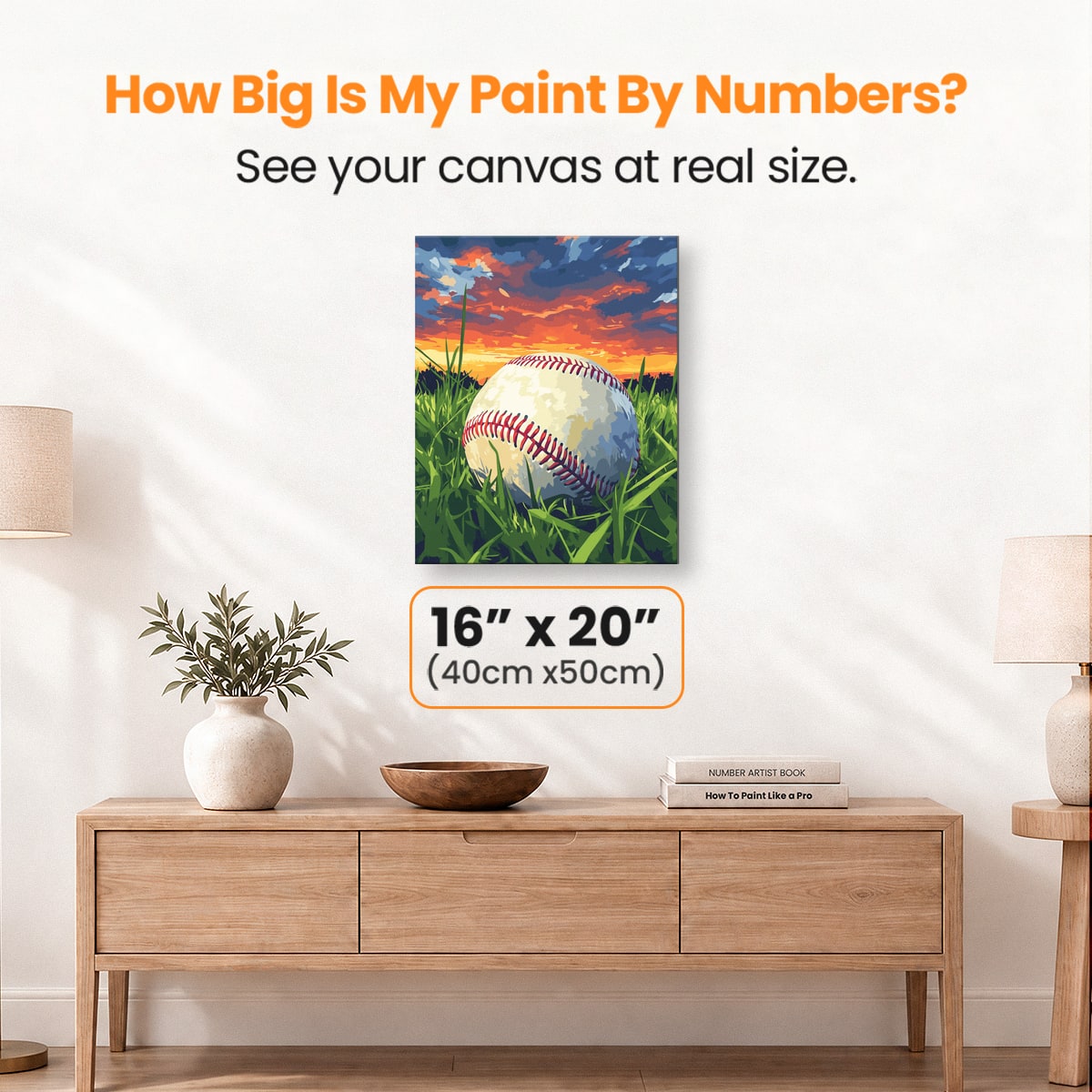 Baseball Sunset - Number Artist Paint by Numbers Kits