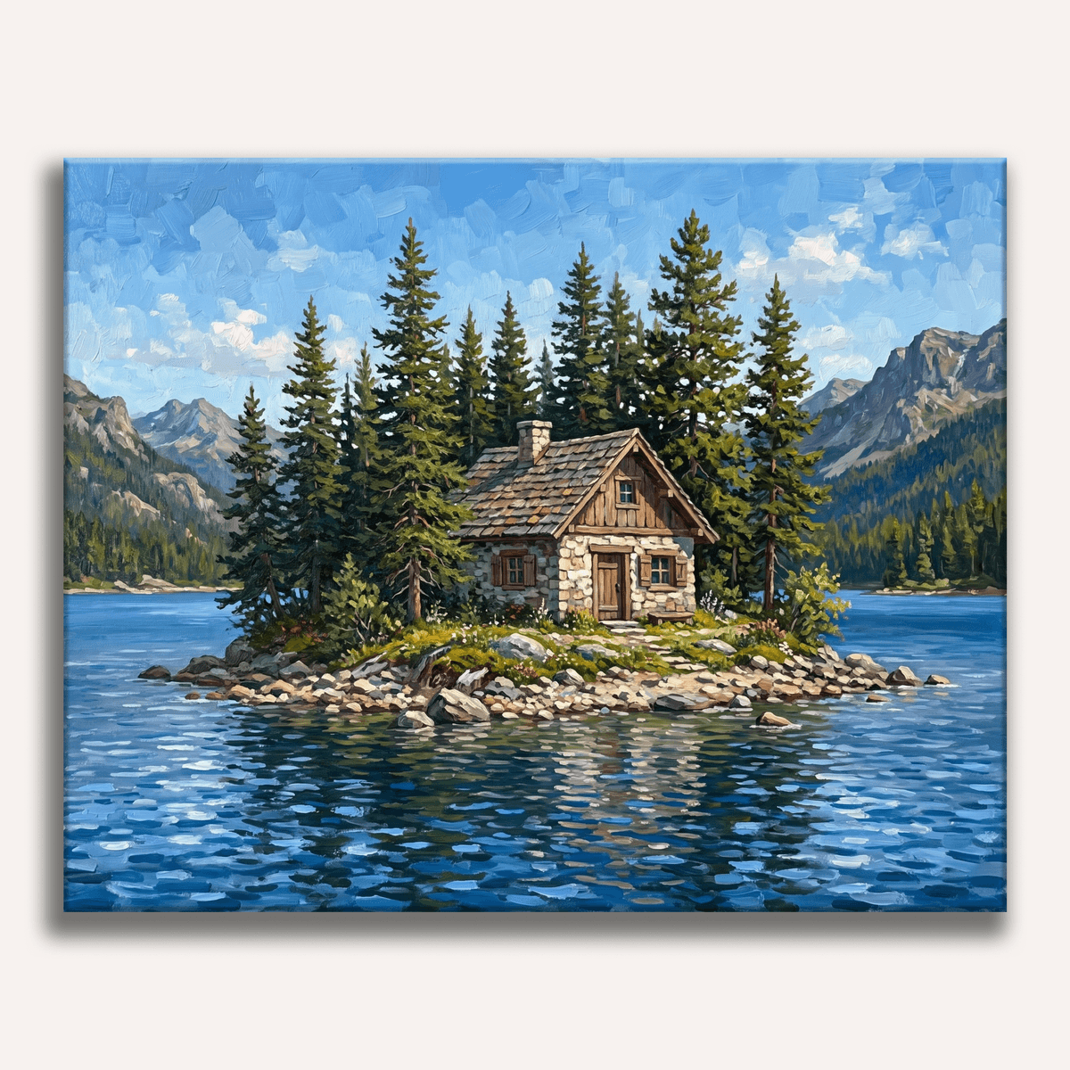 Island Cottage Escape - Number Artist Paint by Numbers Kits