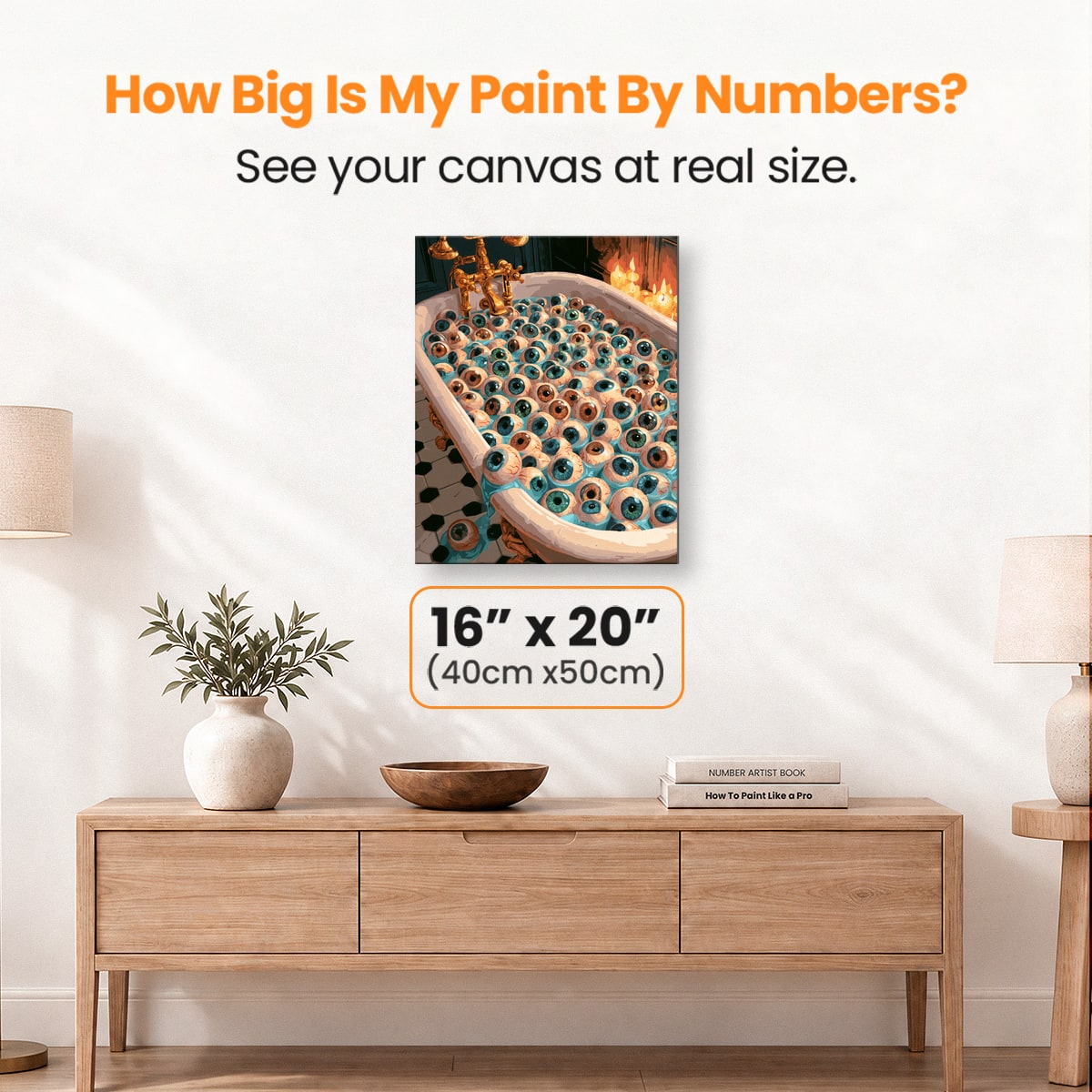 Eyeball Tub - Number Artist Paint by Numbers Kits