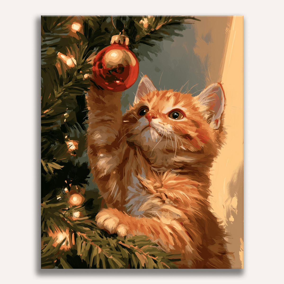 Curious Cat Christmas - Number Artist Paint by Numbers Kits