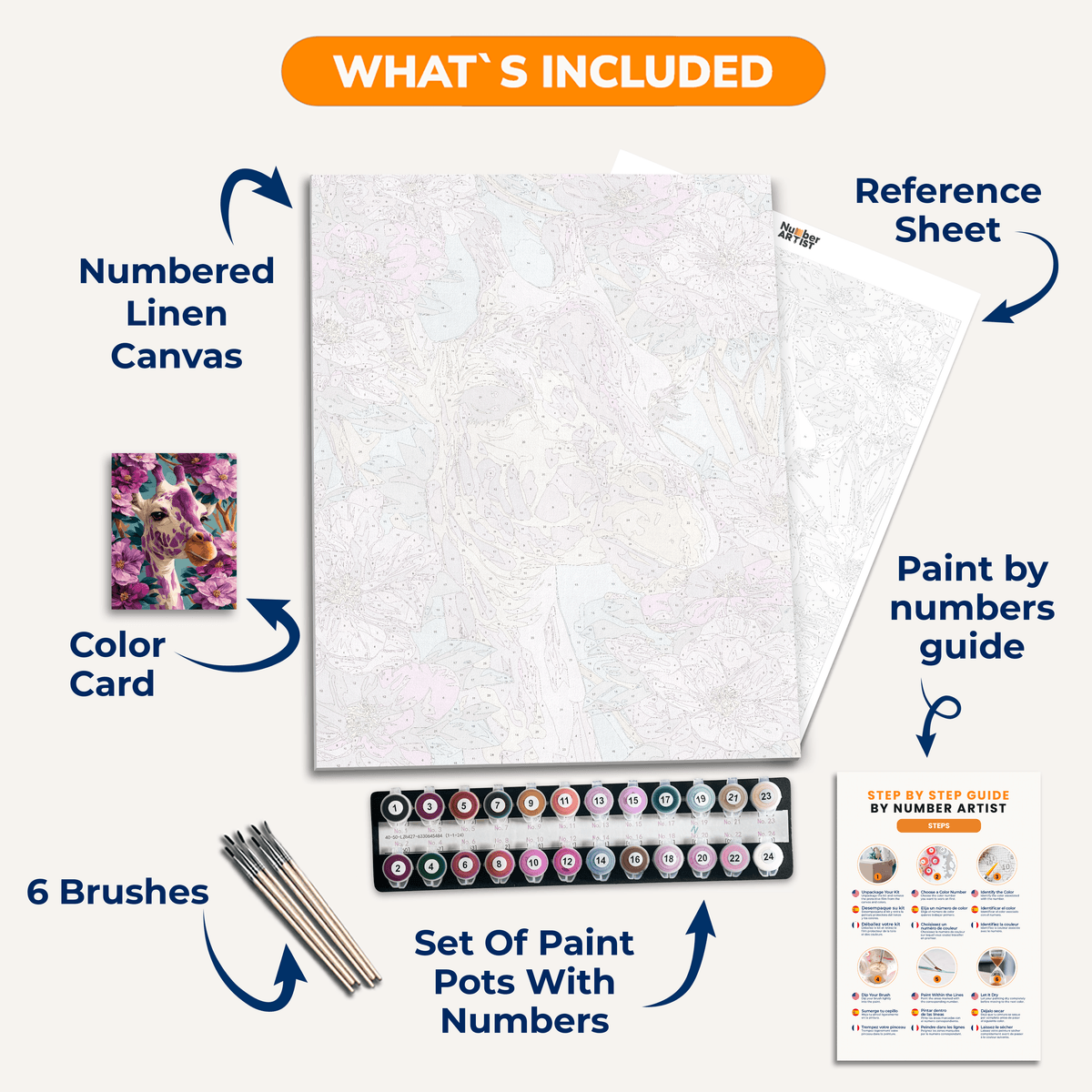 Violet Safari - Number Artist Paint by Numbers Kits