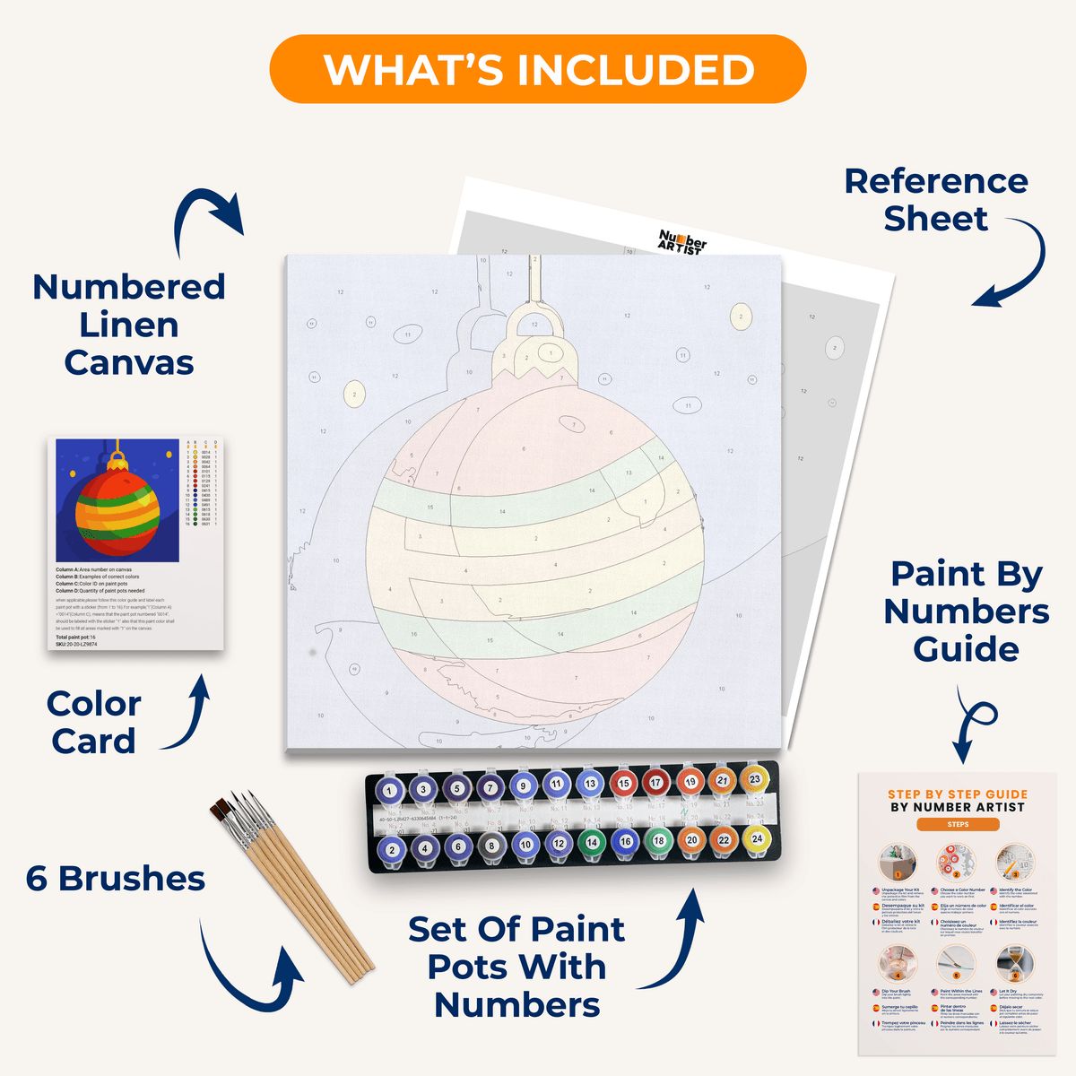 Vibrant Ornament - Number Artist Paint by Numbers Kits