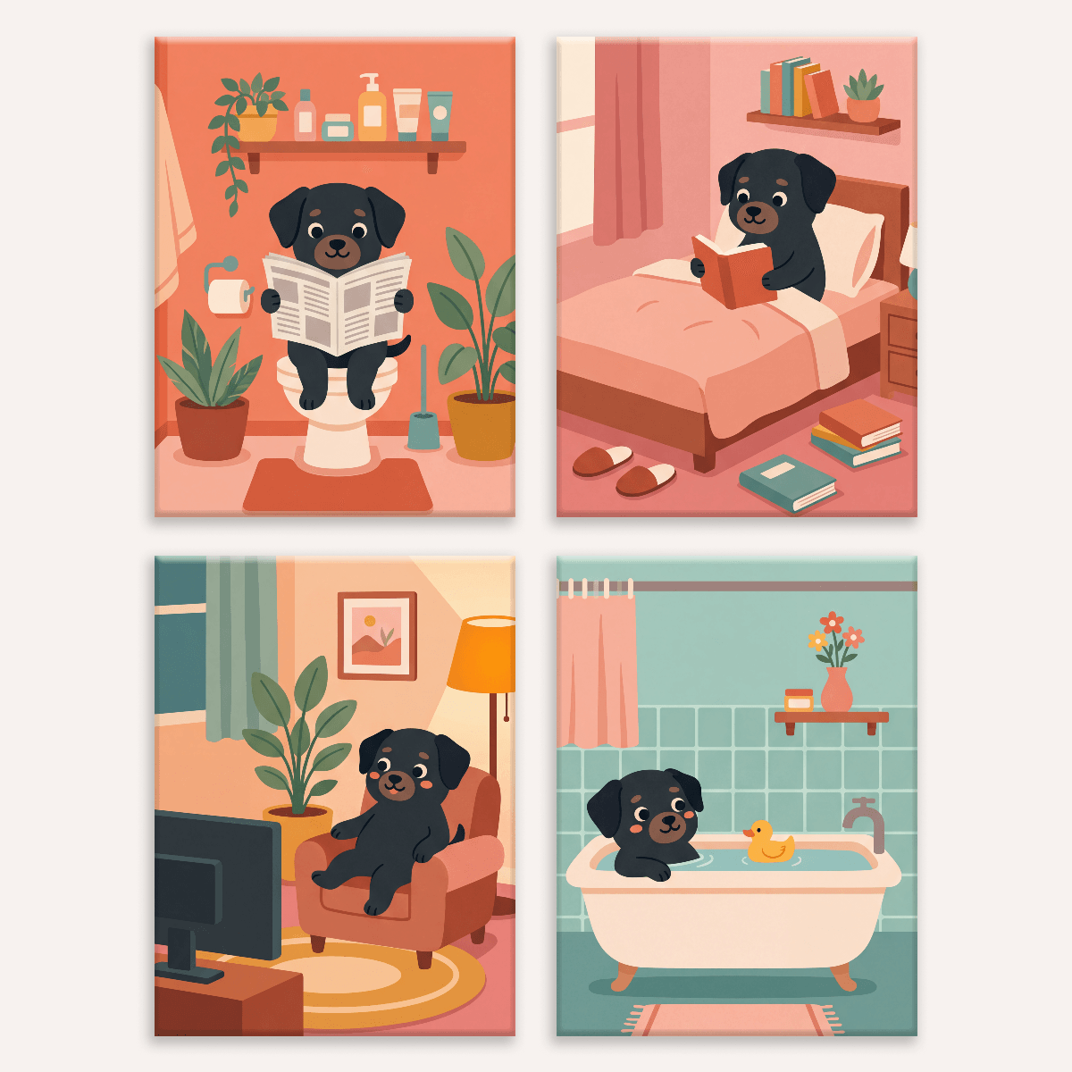 Puppy Routine - Number Artist Paint by Numbers Kits