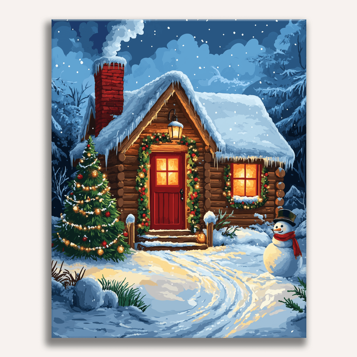 Cozy Christmas Cottage - Number Artist Paint by Numbers Kits