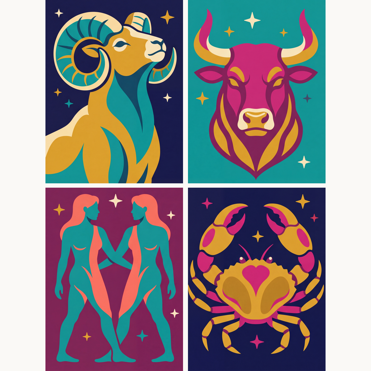 Zodiac Signs I - Number Artist Paint by Numbers Kits