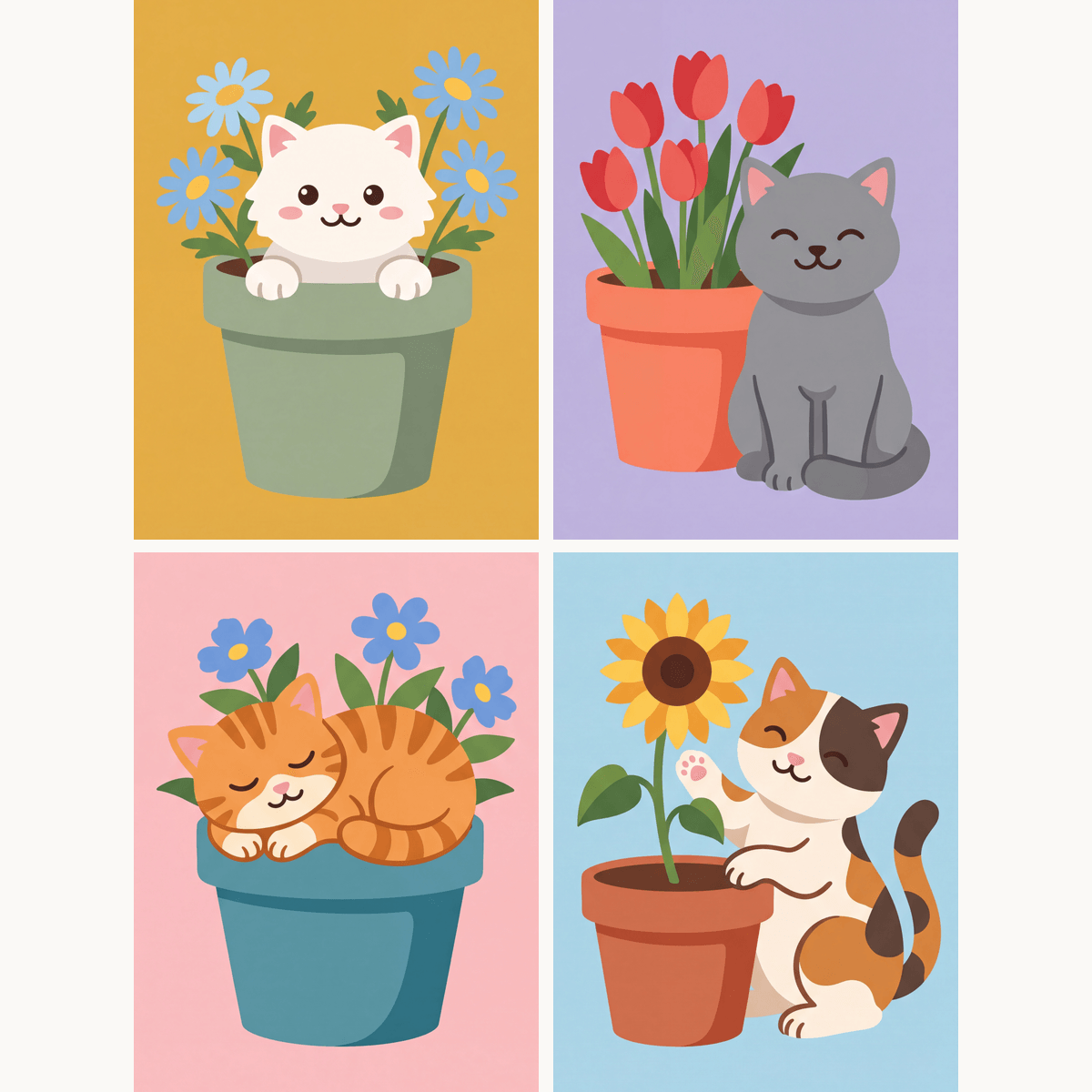 Kitty Garden - Number Artist Paint by Numbers Kits