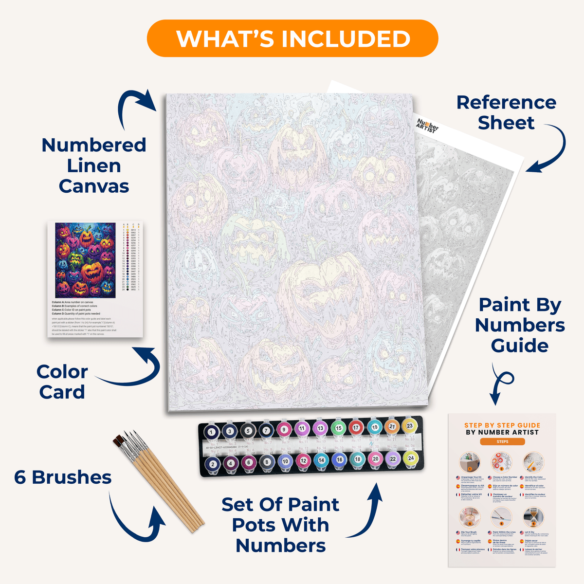 Pumpkin Mayham - Number Artist Paint by Numbers Kits