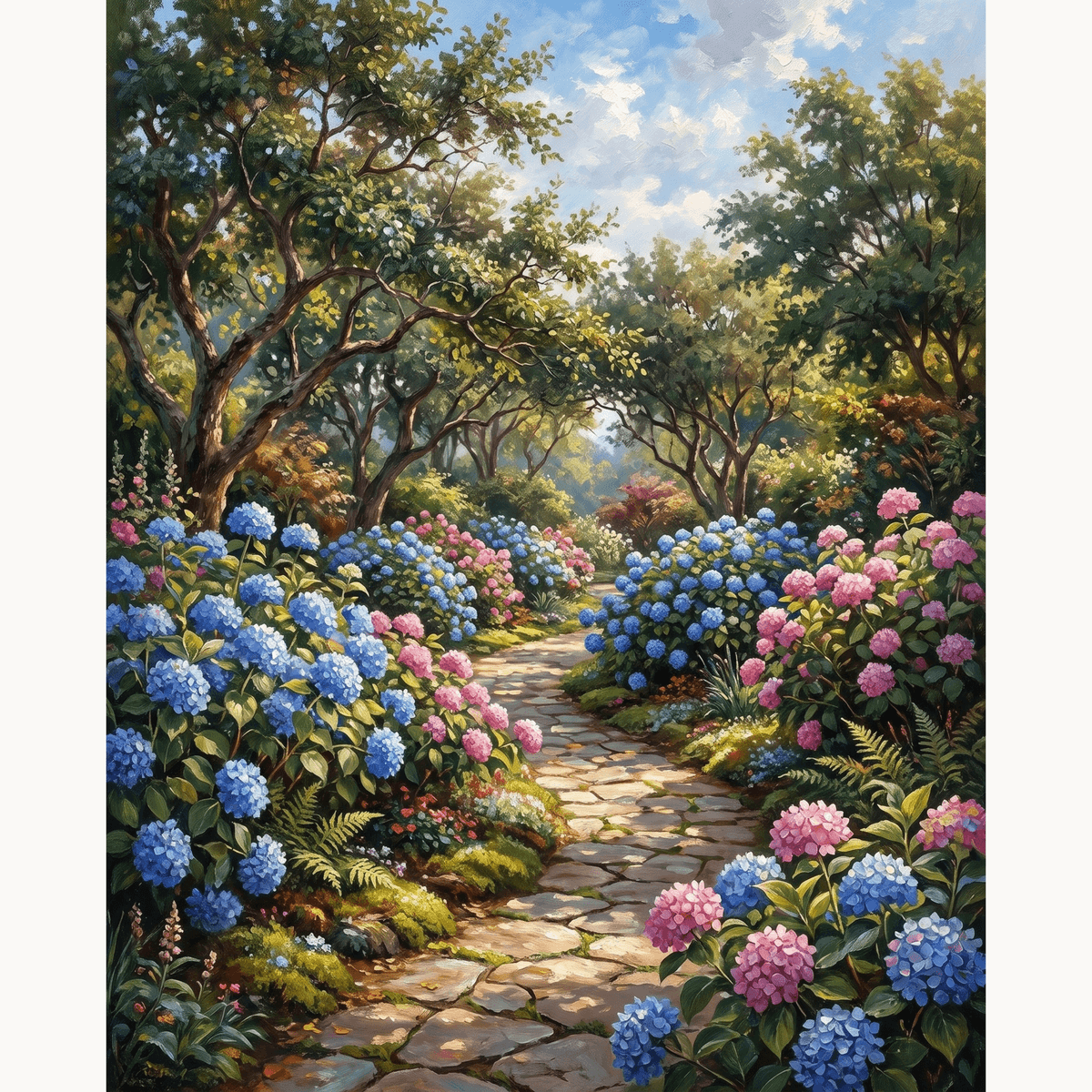 Hydrangea Walk - Number Artist Paint by Numbers Kits