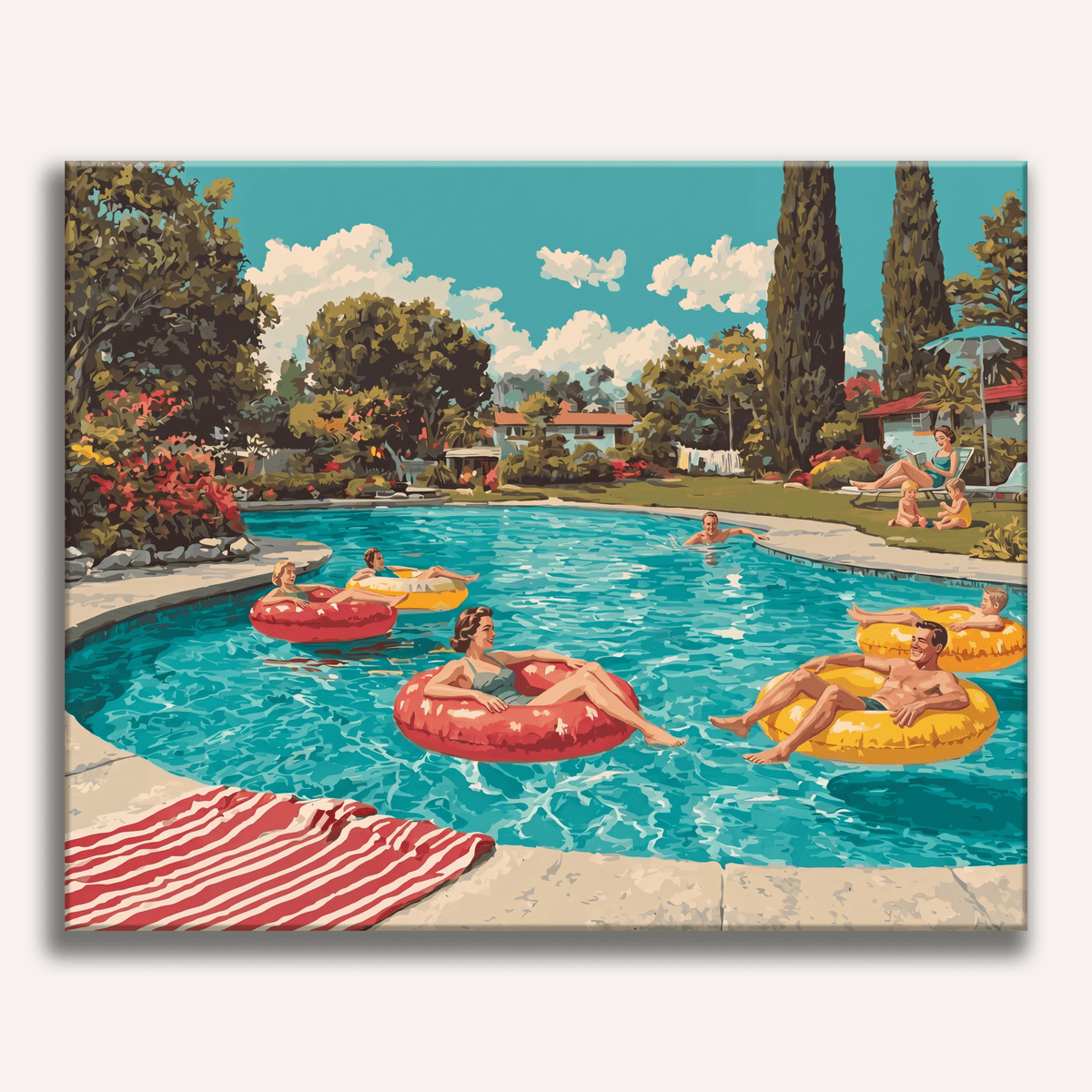 Pool Party - Number Artist Paint by Numbers Kits