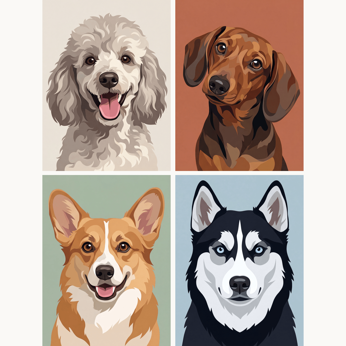 Pup Portraits Vol. 2 - Number Artist Paint by Numbers Kits