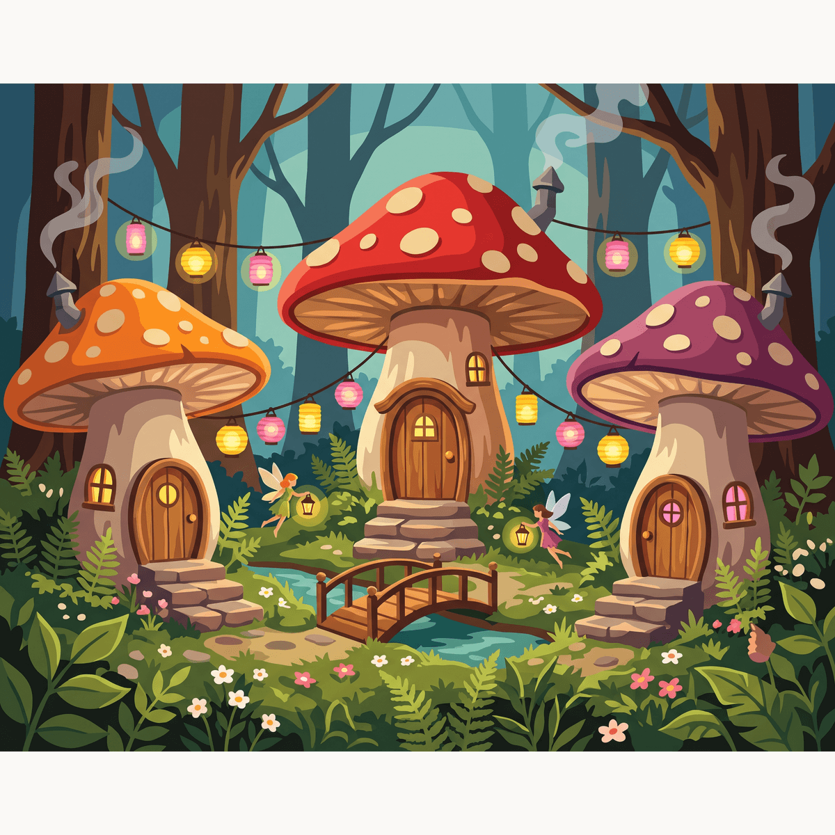 Little Fairy Village - Number Artist Paint by Numbers Kits