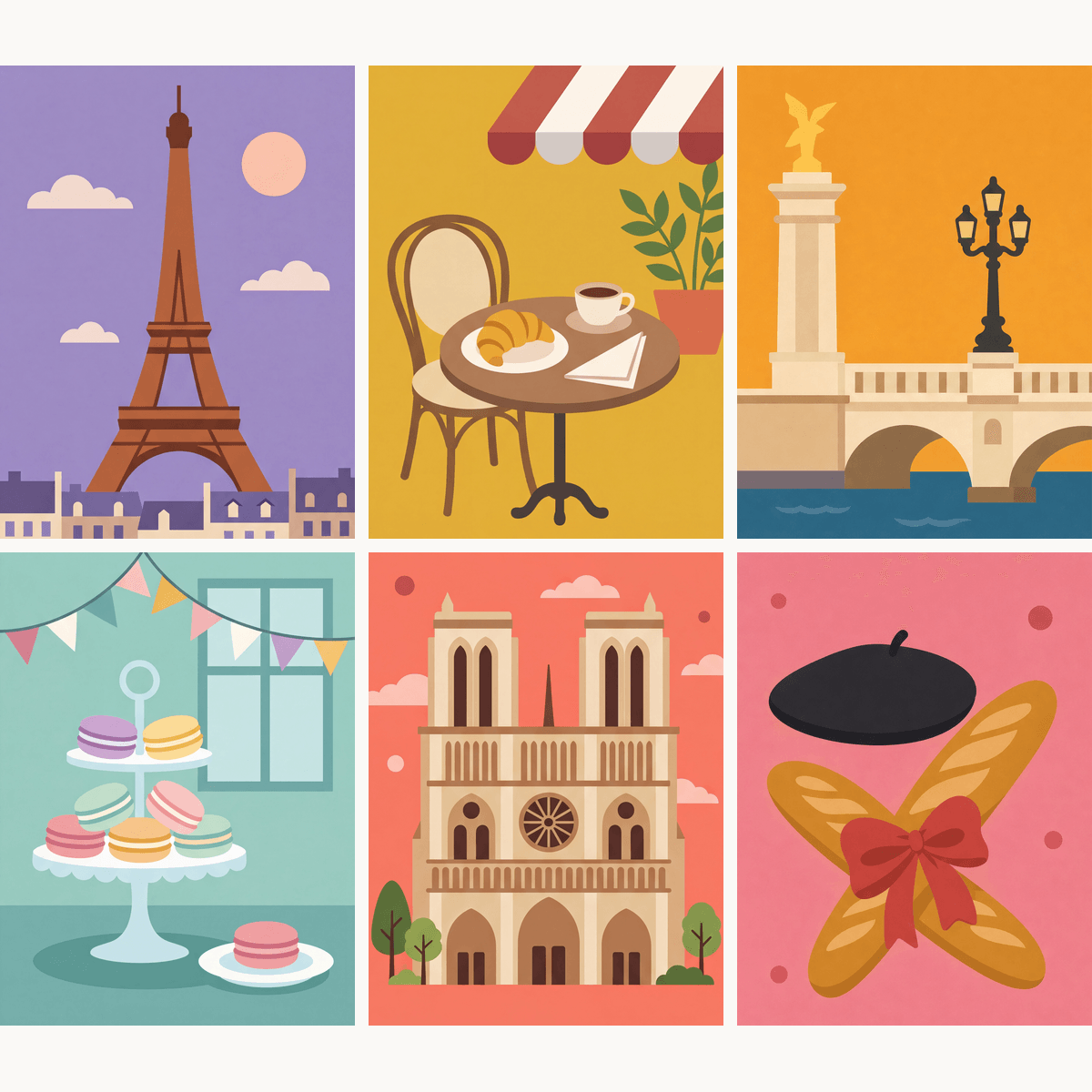 Paris Landmarks - Number Artist Paint by Numbers Kits