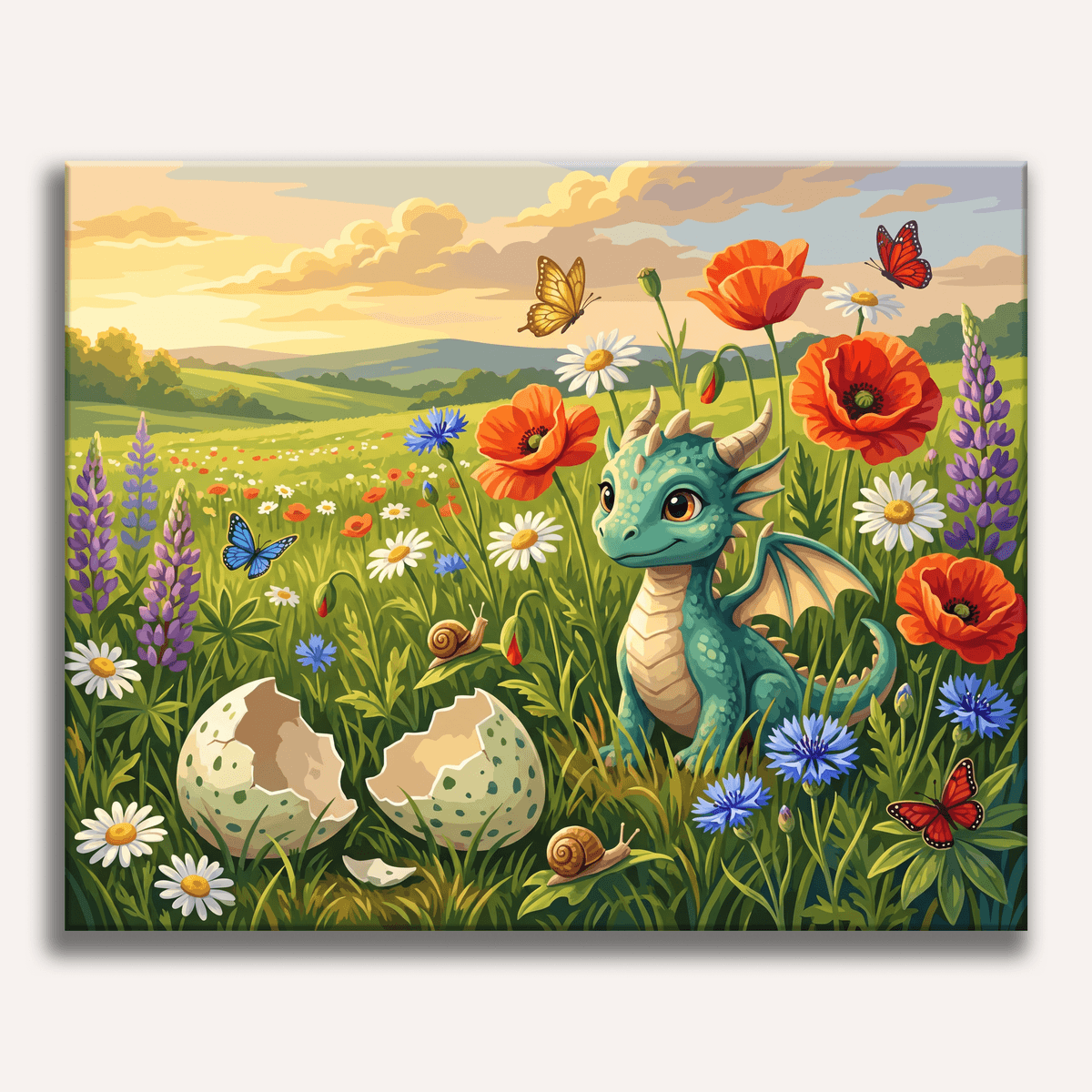 Baby Dragon Wonder - Number Artist Paint by Numbers Kits