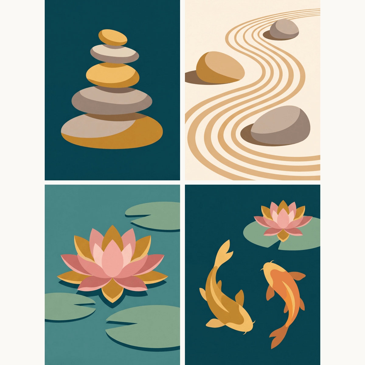 Zen Garden - Number Artist Paint by Numbers Kits