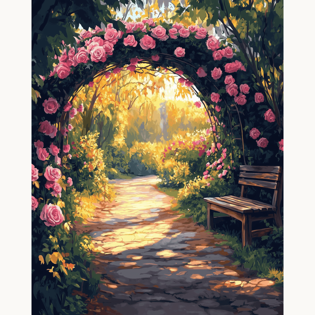 Pink Rose Arch - Number Artist Paint by Numbers Kits
