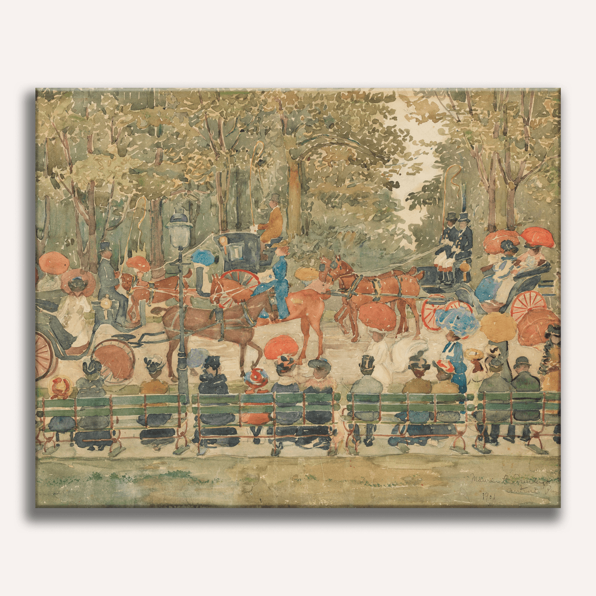 Central Park by Maurice Prendergast - Number Artist Paint by Numbers Kits