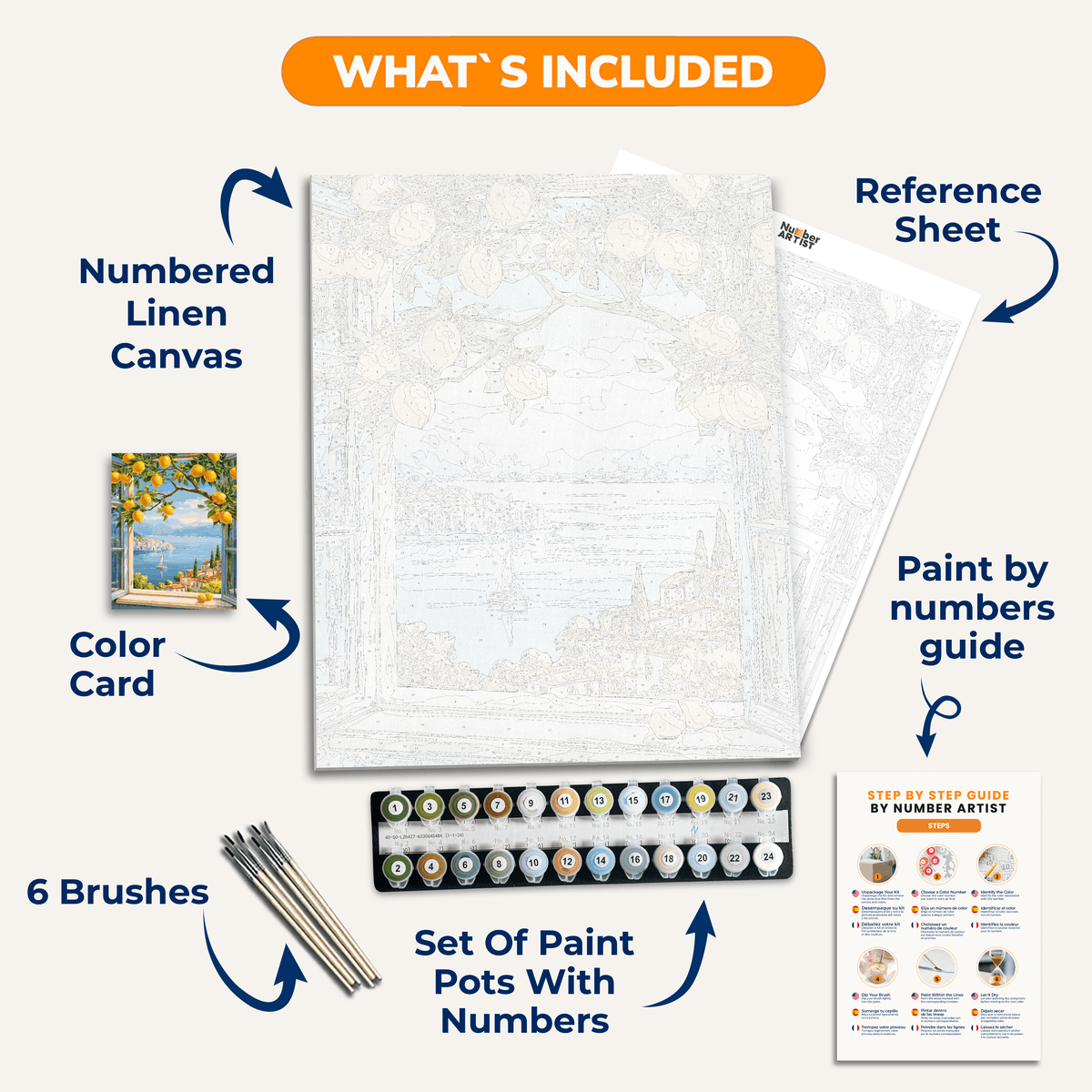 Citrus View - Number Artist Paint by Numbers Kits