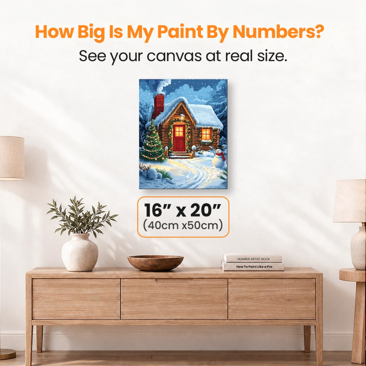 Cozy Christmas Cottage - Number Artist Paint by Numbers Kits