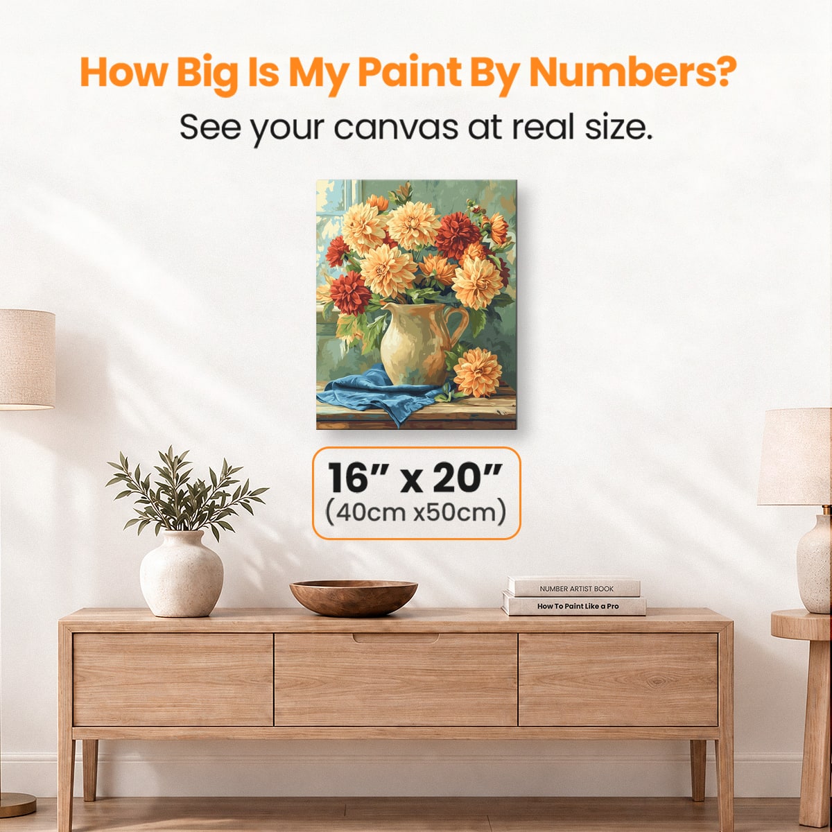 Autumn Dahlias - Number Artist Paint by Numbers Kits