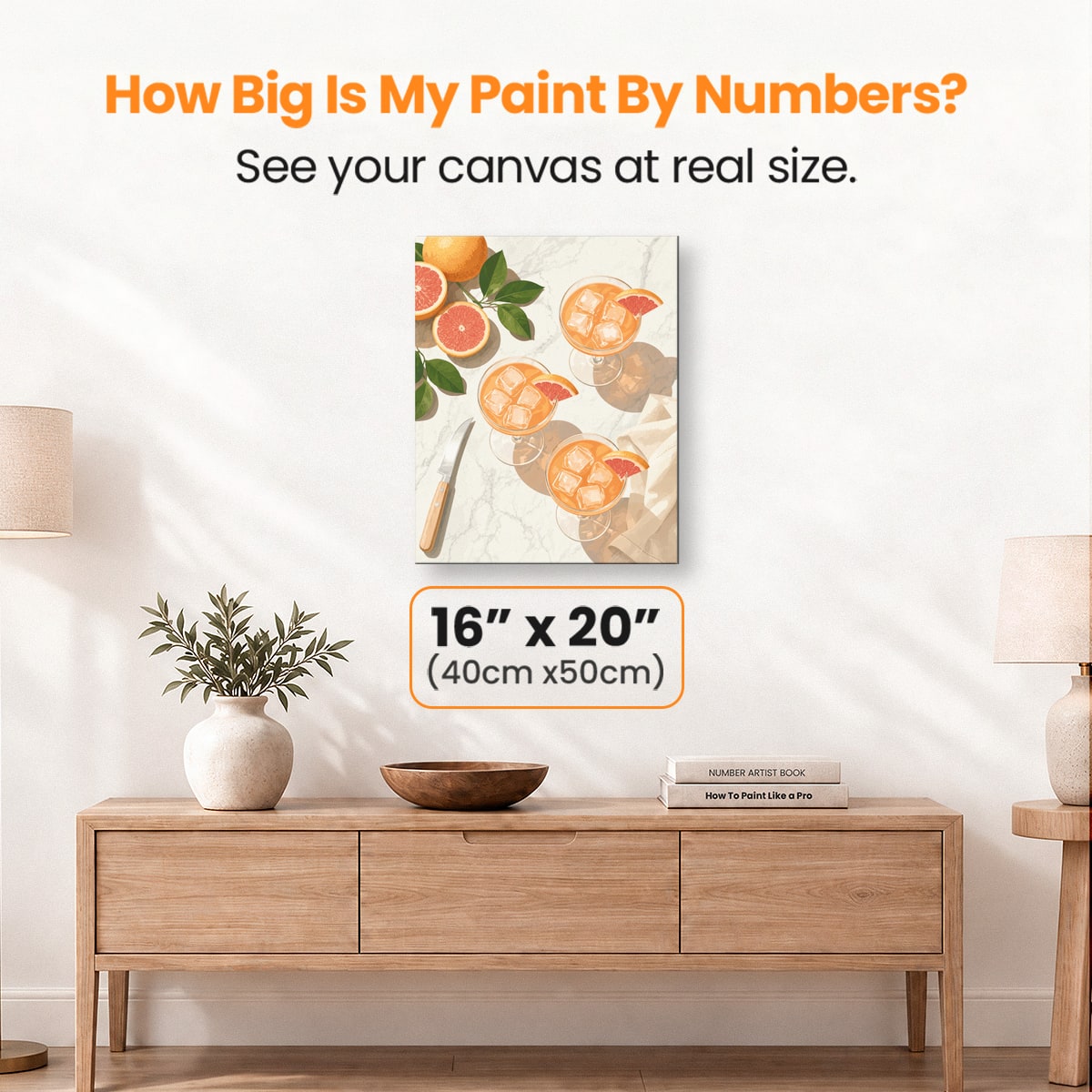 Grapefruit Cheers - Number Artist Paint by Numbers Kits