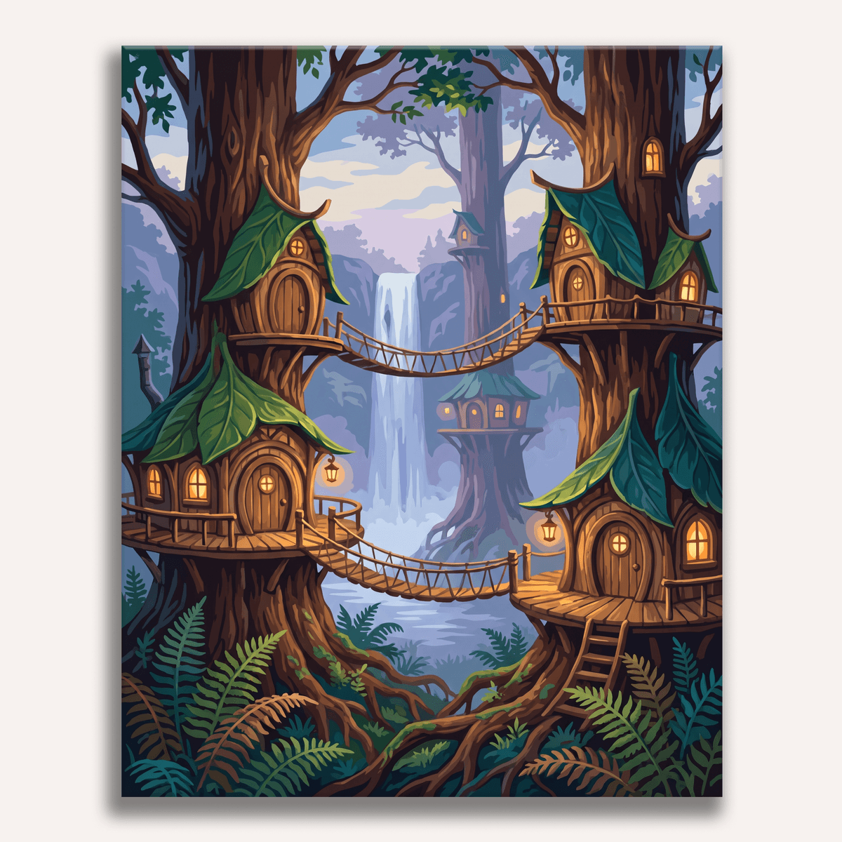 Elven Treehouse Haven - Number Artist Paint by Numbers Kits