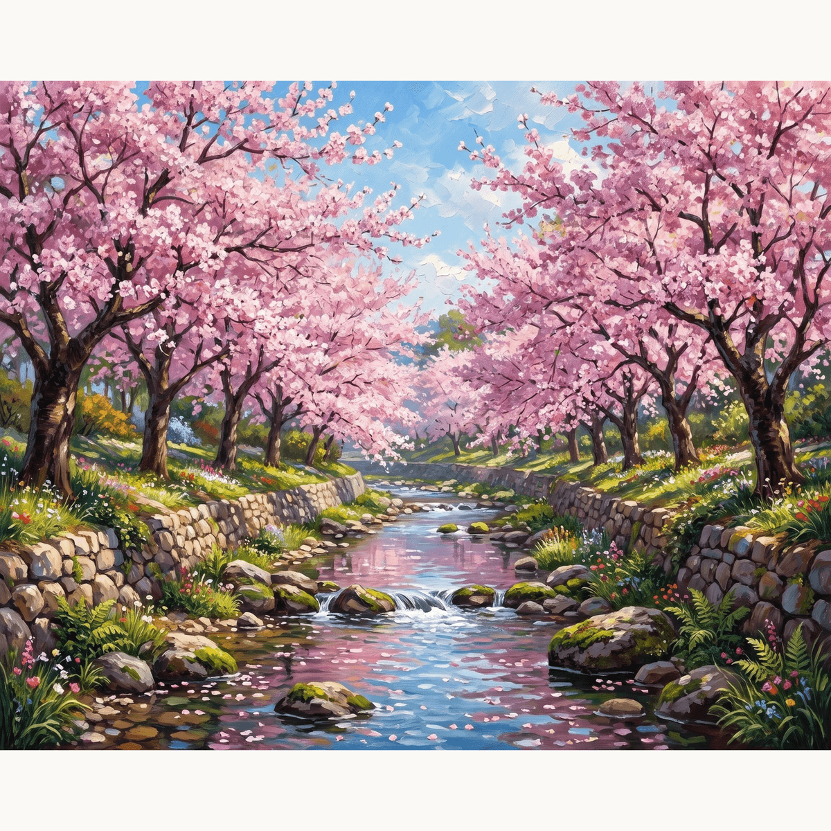 Blossom Stream - Number Artist Paint by Numbers Kits