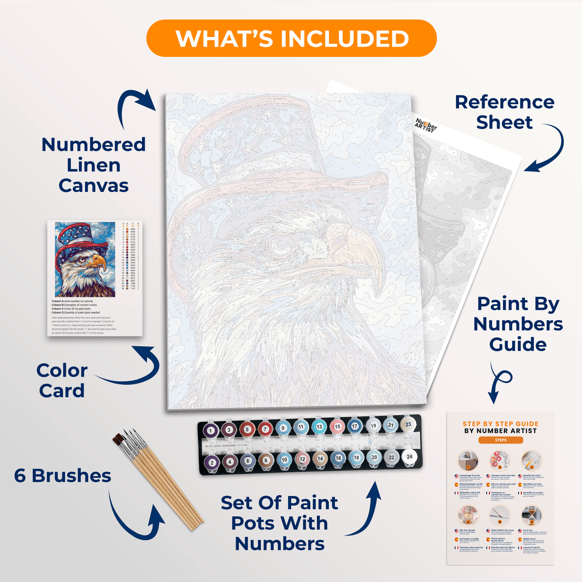 American Eagle - Number Artist Paint by Numbers Kits