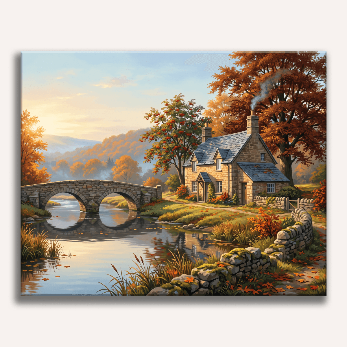 Amber Bridge Cottage - Number Artist Paint by Numbers Kits