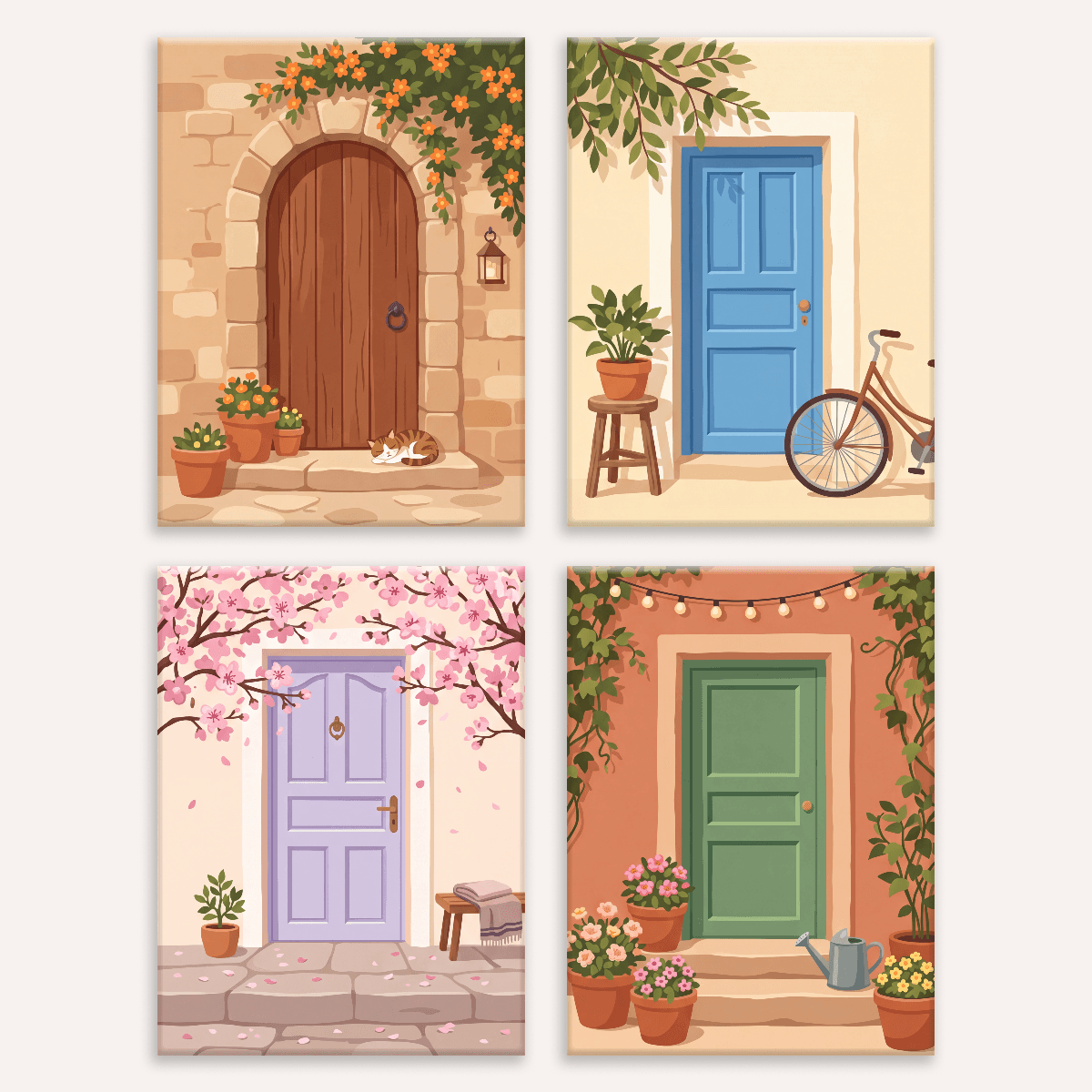 Doorstep Charm - Number Artist Paint by Numbers Kits