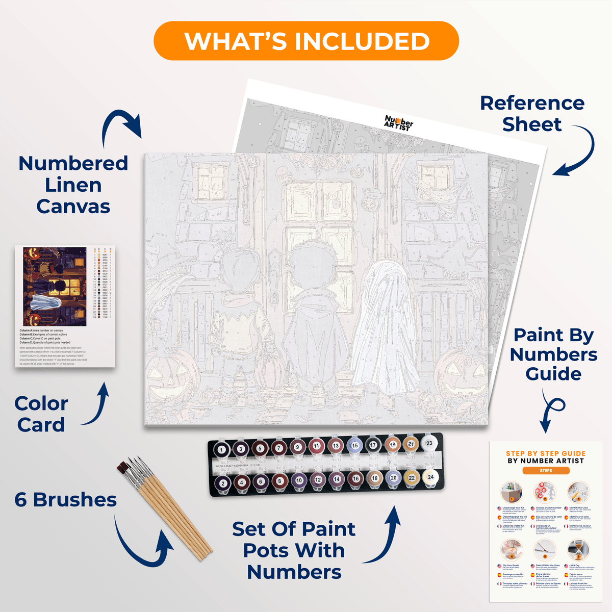 Trick or Treat - Number Artist Paint by Numbers Kits