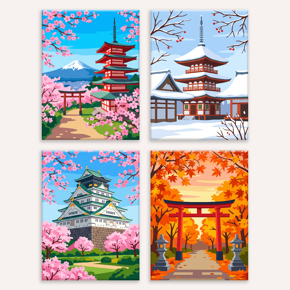 Japanese Charm - Number Artist Paint by Numbers Kits