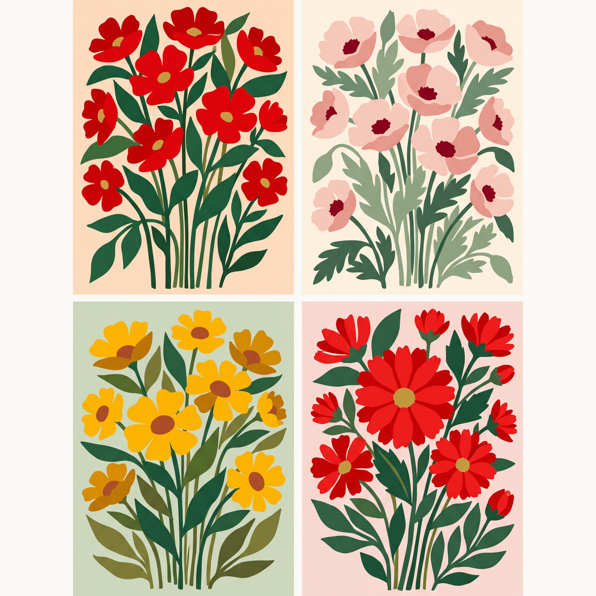 Bold Blooms - Number Artist Paint by Numbers Kits
