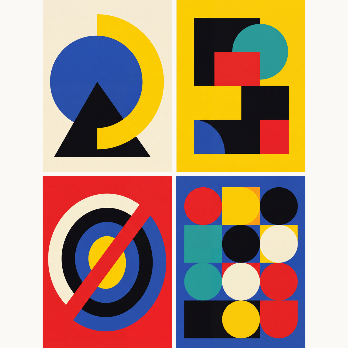 Bauhaus Geometry - Number Artist Paint by Numbers Kits
