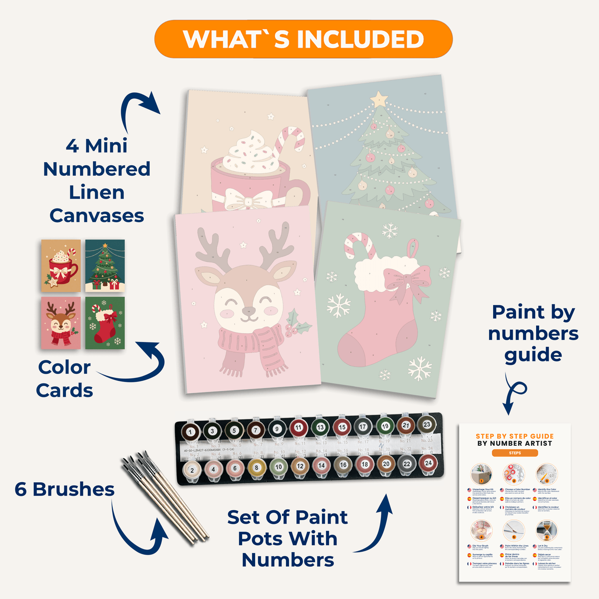 Christmas Cheer - Number Artist Paint by Numbers Kits