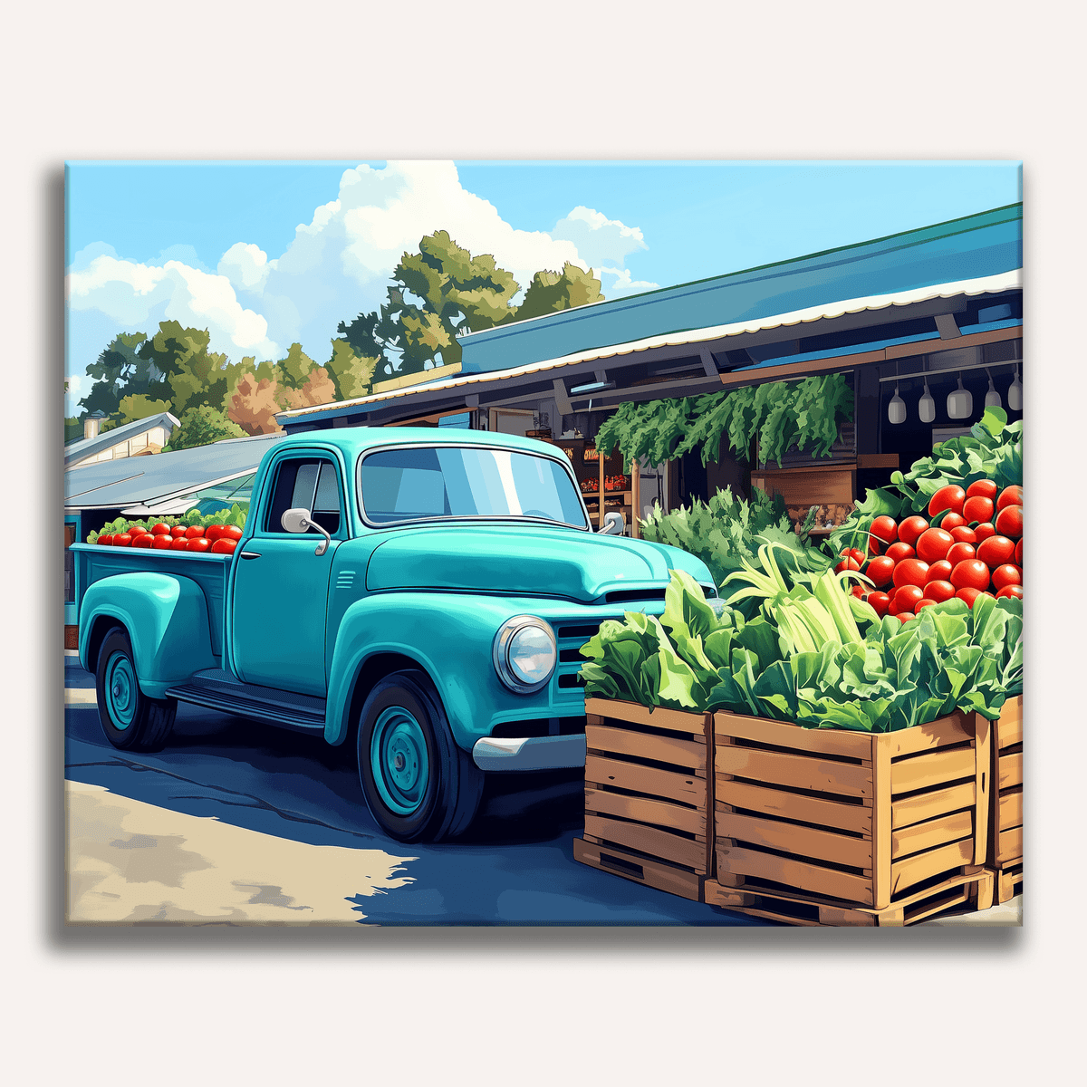 Country Farm Stand - Number Artist Paint by Numbers Kits