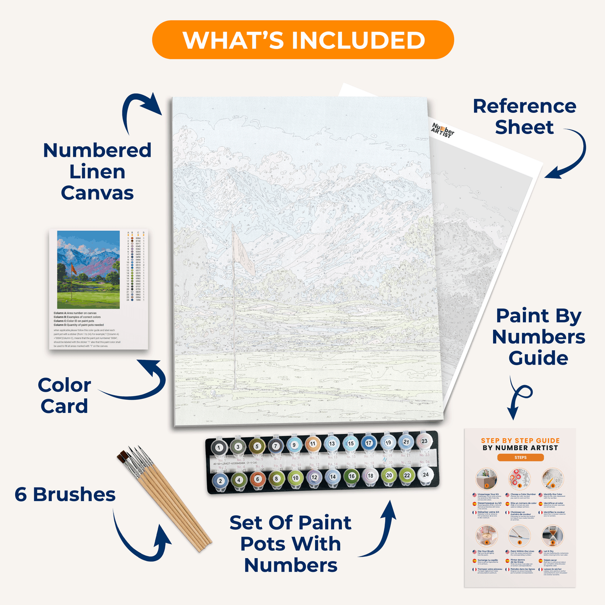 Golfing Landscape - Number Artist Paint by Numbers Kits