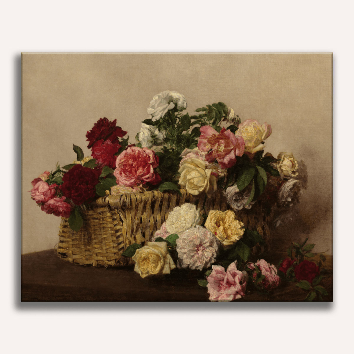 A Basket of Roses by Henri Fantin-Latour - Number Artist Paint by Numbers Kits